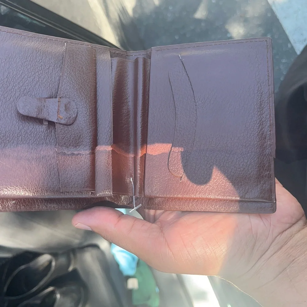 Men's and women’s 100% real Brown Crocodile-Pattern Leather Wallet